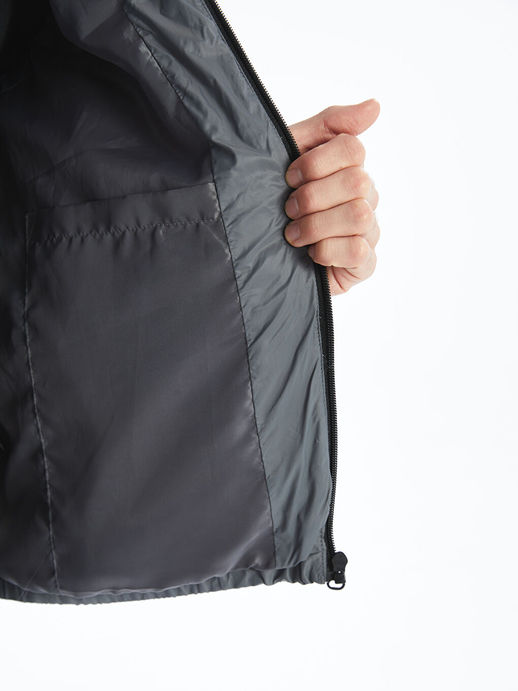 XSIDE Slim Fit Dik Yaka Erkek Şişme Yelek -S51416Z8-GYS