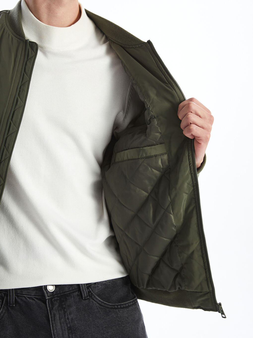 Standard Fit College Collar Men's Coat -S51418Z8-HCZ
