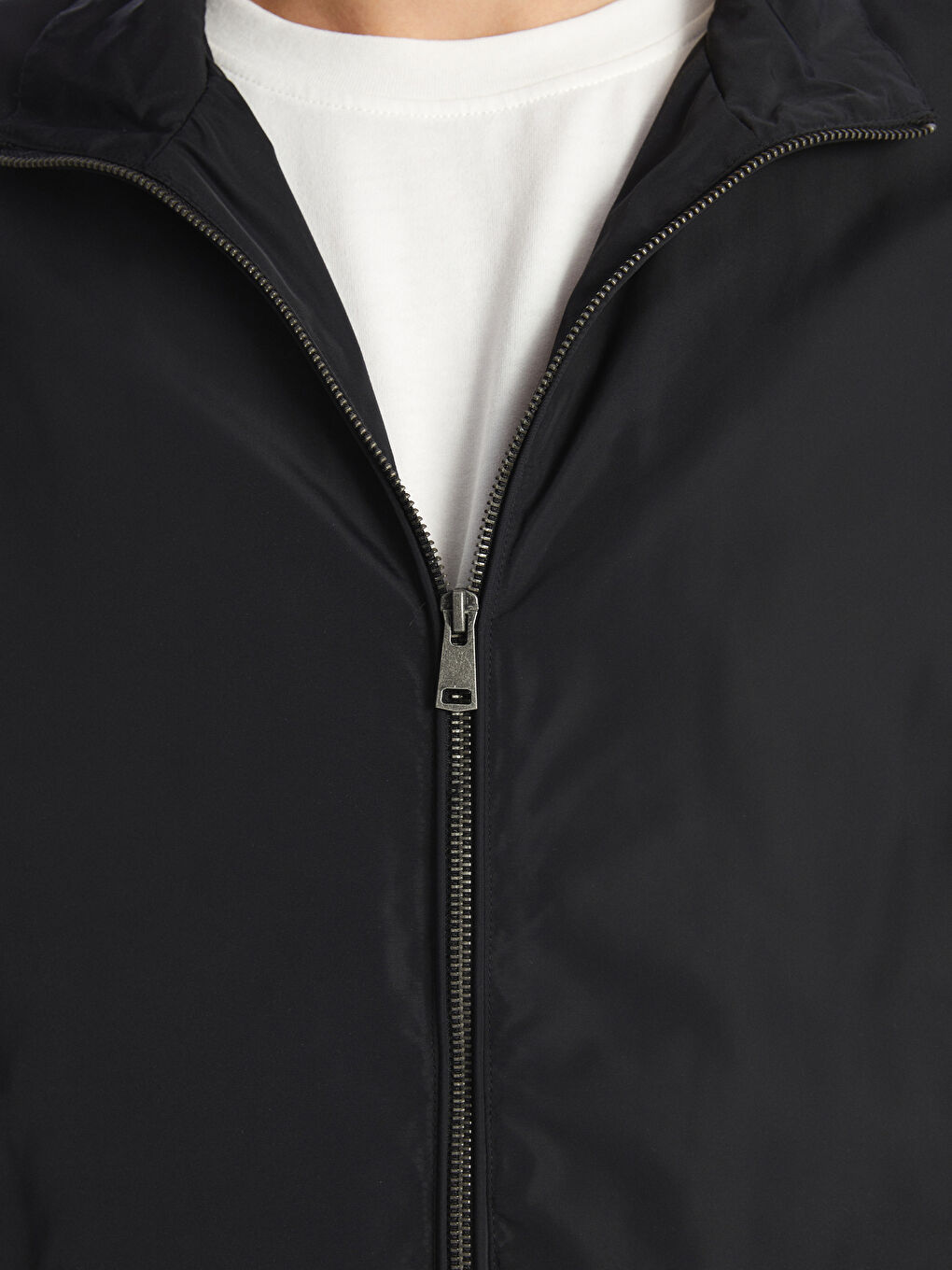 Relaxed Fit Funnel Neck Men's Coat -S51443Z8-CVL
