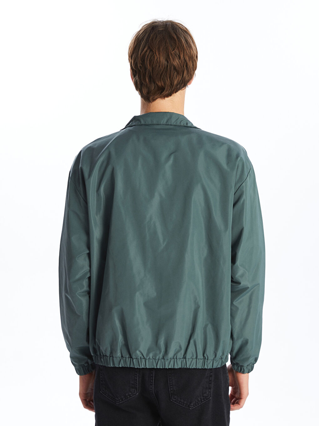 Relaxed Fit Funnel Neck Men's Coat -S51443Z8-HCZ