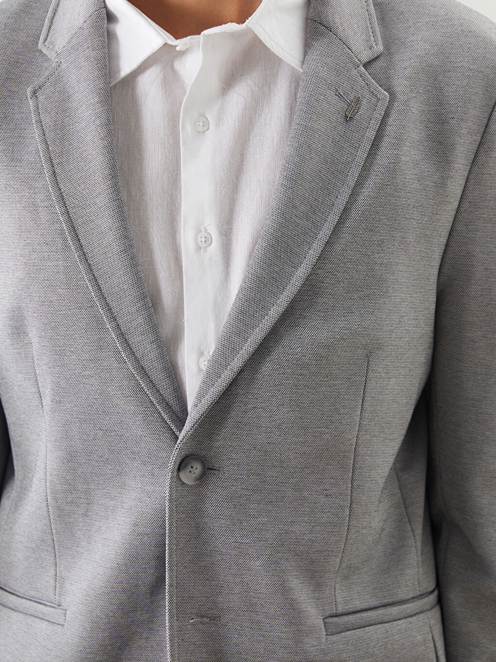 Bej Ekstra Dar Kalıp Erkek Blazer Ceket-2