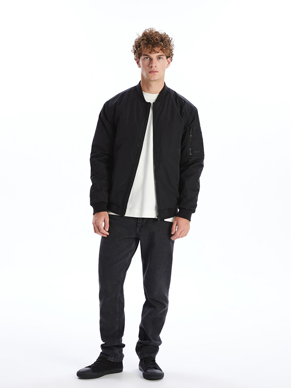 بالطو رجالي بقصة عادية وياقة كلية-1