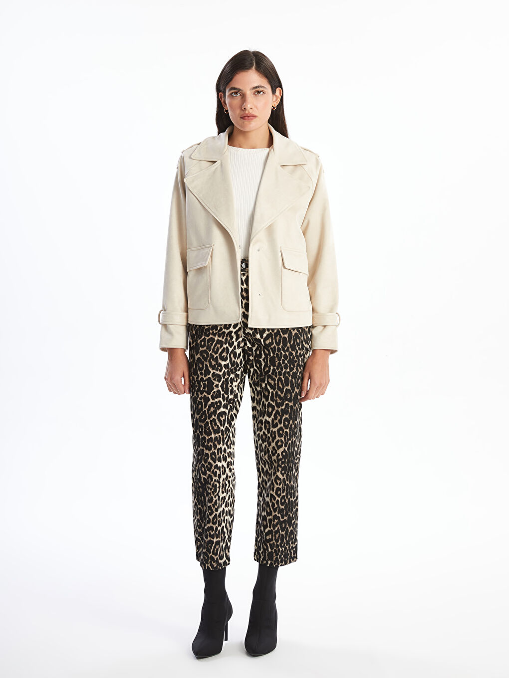 Women's Suede Look Jacket -S51511Z8-DG0