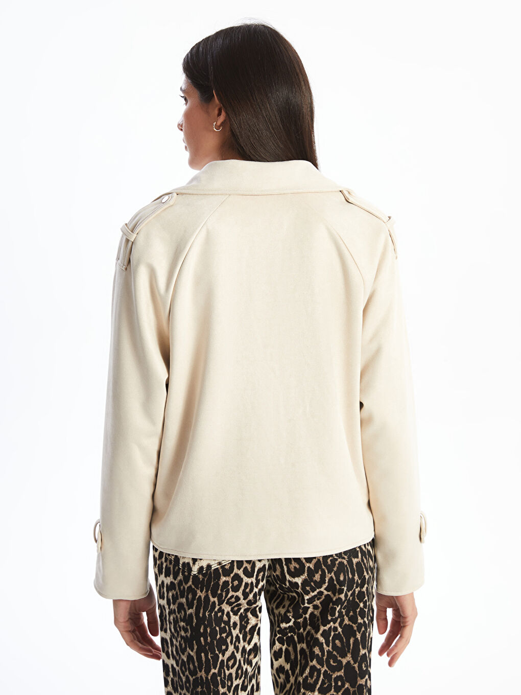 Women's Suede Look Jacket -S51511Z8-DG0