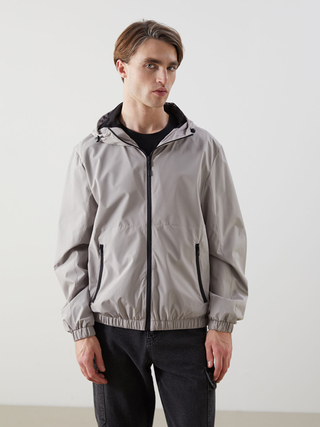 Standard Fit Hooded Men's Raincoat -S51512Z8-CV3