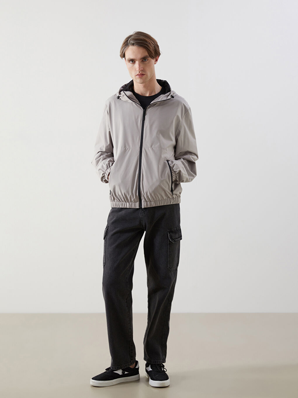 Standard Fit Hooded Men's Raincoat -S51512Z8-CV3