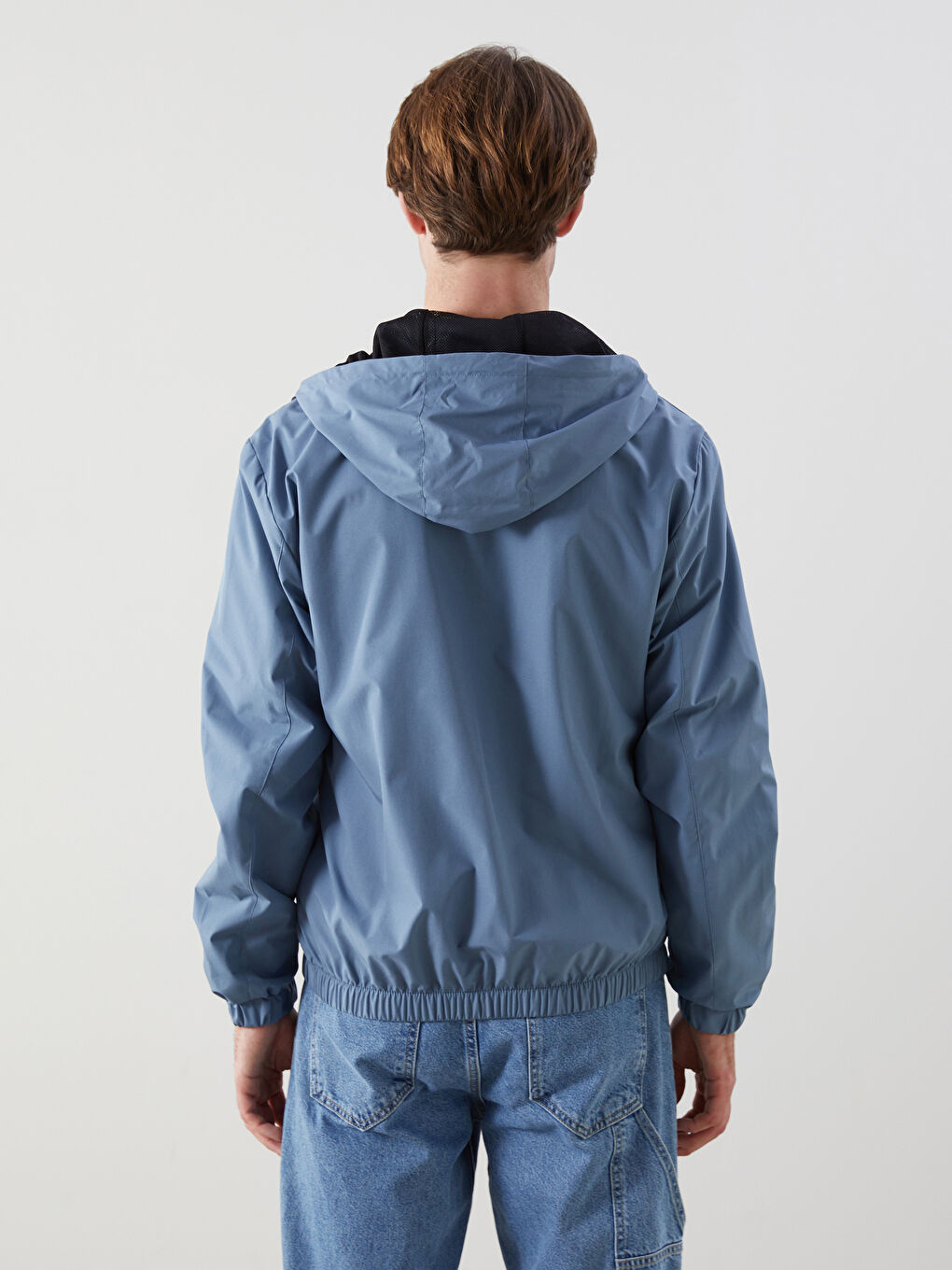 Standard Fit Hooded Men's Raincoat -S51512Z8-QJ0