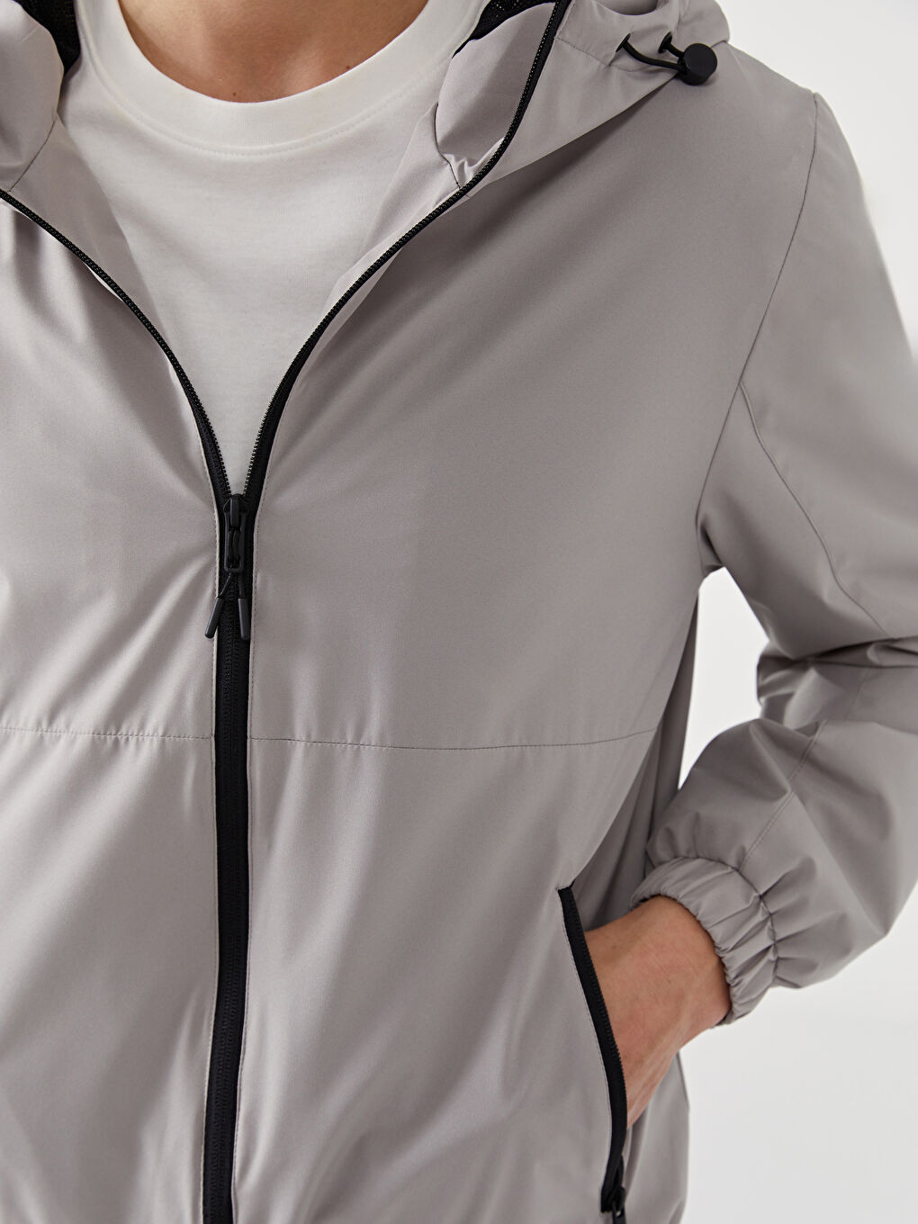 Regular Fit Hooded Men's Raincoat -S51513Z8-CV3