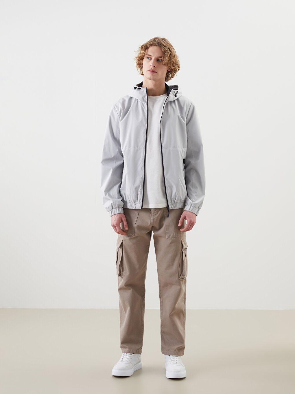 Regular Fit Hooded Men's Raincoat -S51513Z8-VKT