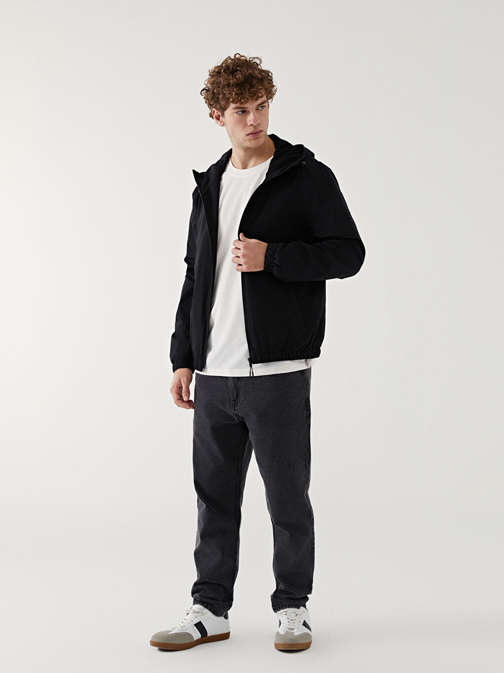 Regular Fit Hooded Men's Raincoat -S51513Z8-CVL