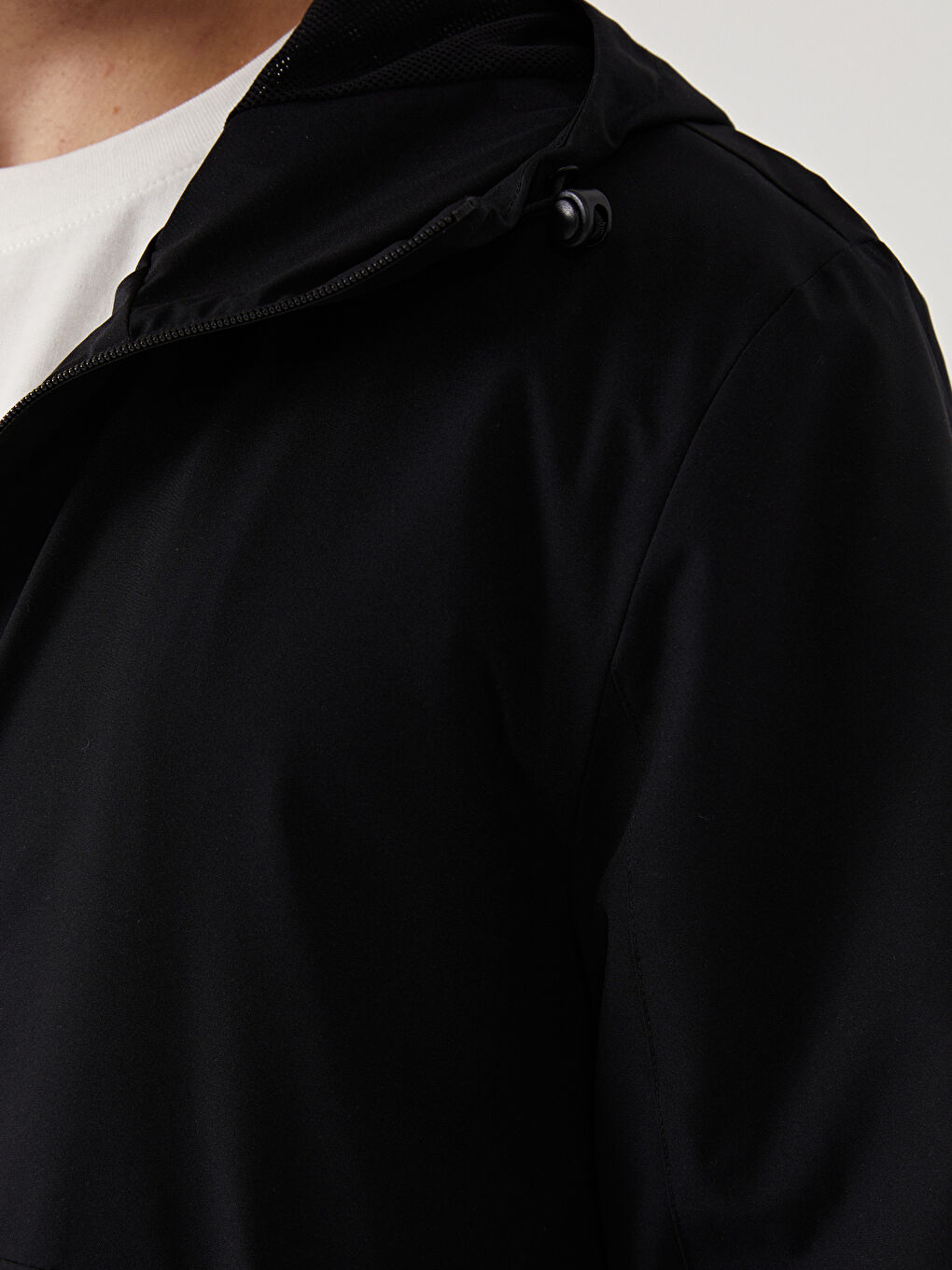 Regular Fit Hooded Men's Raincoat -S51513Z8-CVL