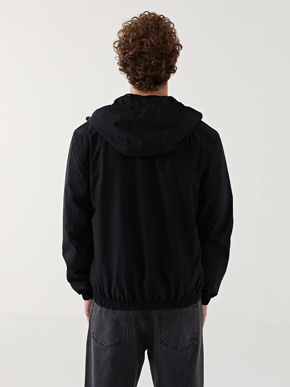 Regular Fit Hooded Men's Raincoat -S51513Z8-CVL