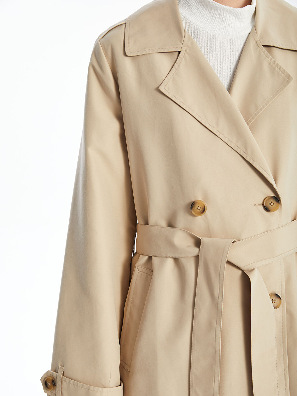 Jacket Neck Women's Trenchcoat -S51515Z8-FGZ