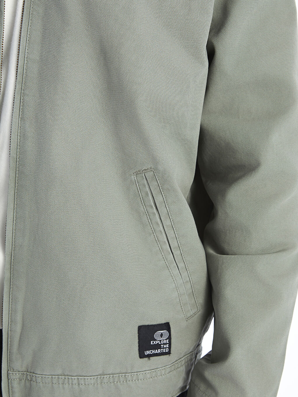 Relaxed Fit Jacket Neck Men's Medium Thickness Coat -S51523Z8-DYG
