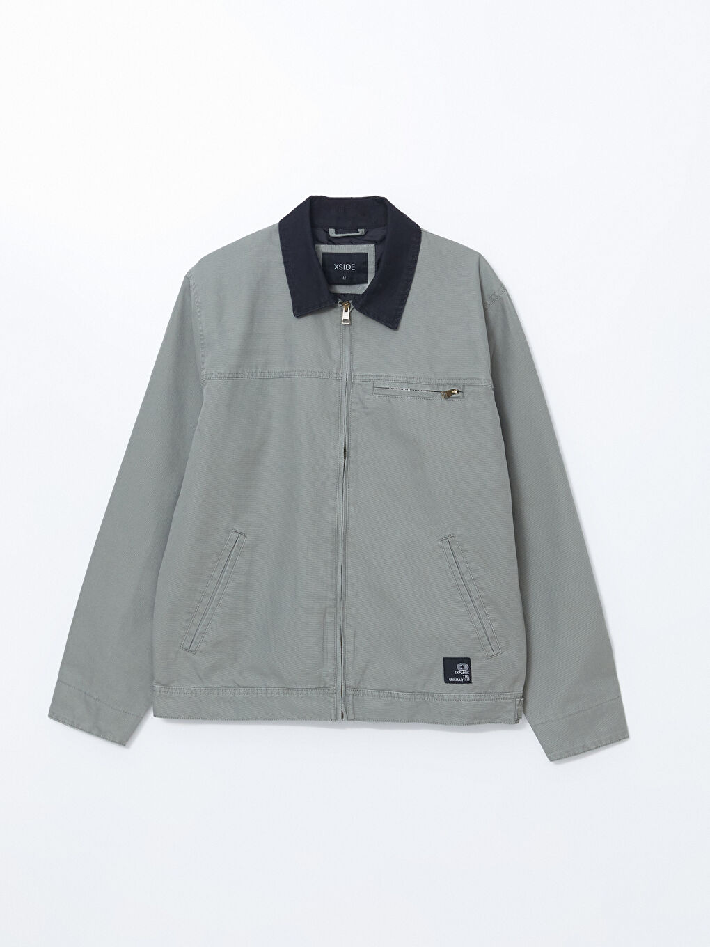 Relaxed Fit Jacket Neck Men's Medium Thickness Coat -S51523Z8-DYG