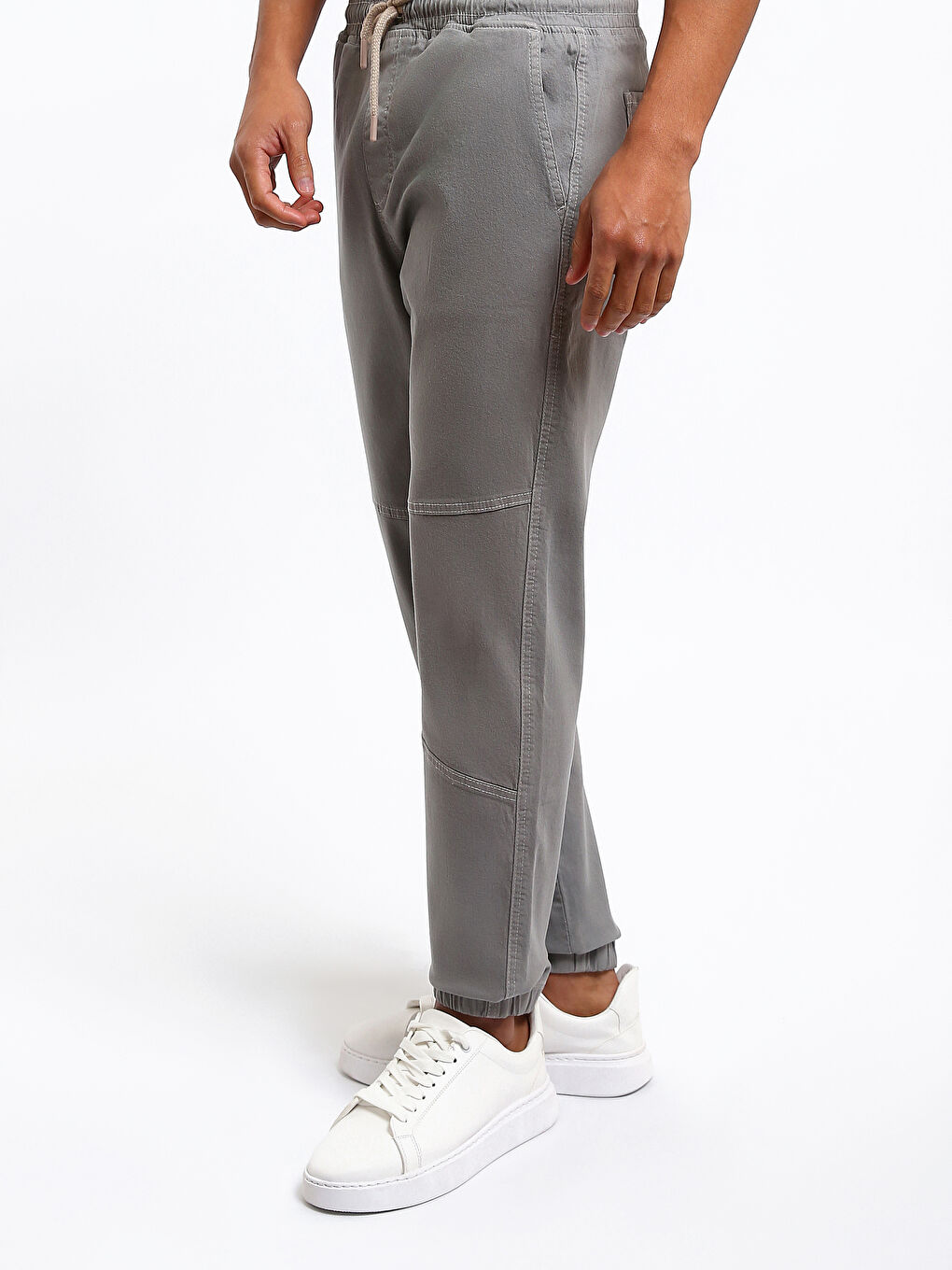 Slim Fit Twill Men's Trousers-3