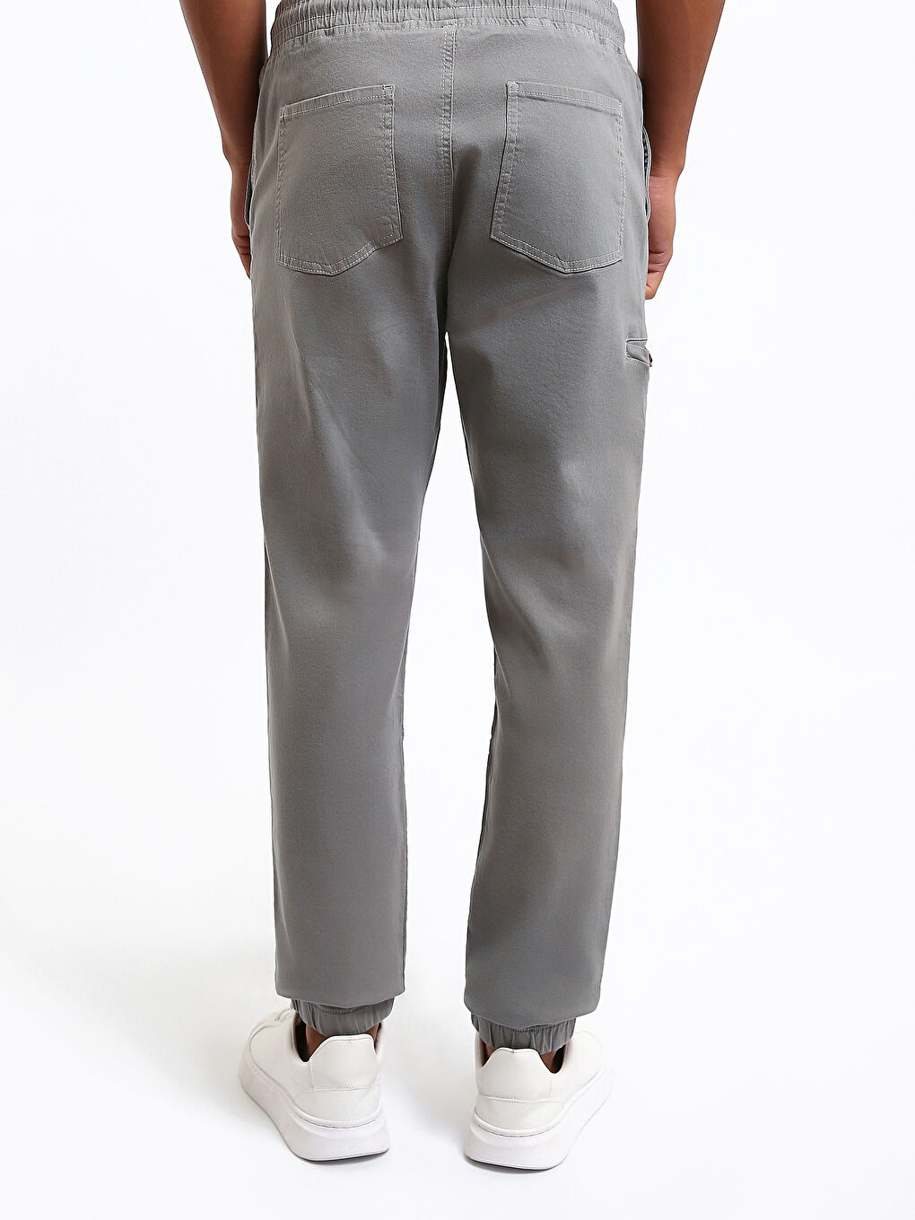 Slim Fit Twill Men's Trousers-4