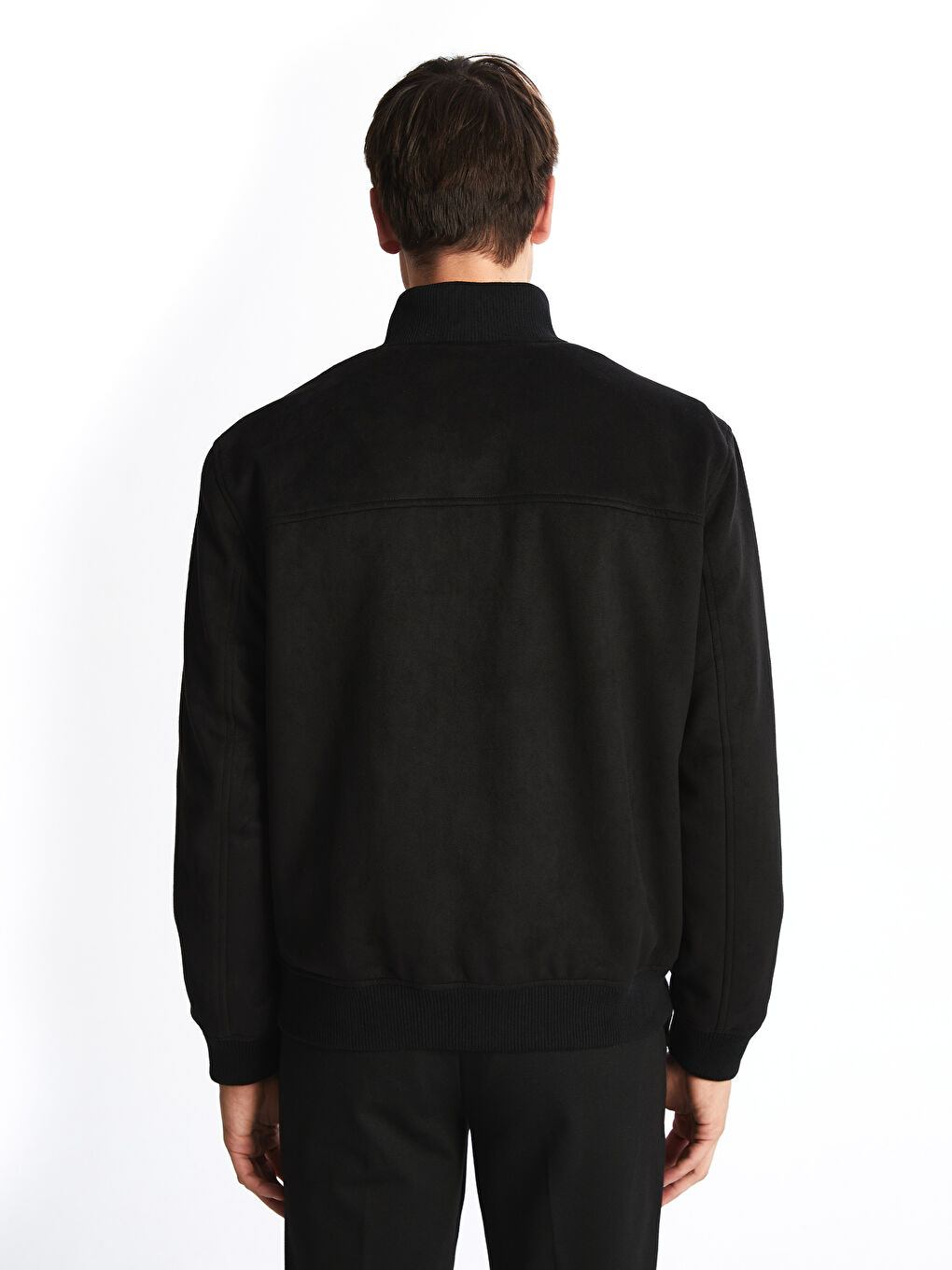 Standard Fit Standing Collar Suede Men's Coat -S51577Z8-CVL