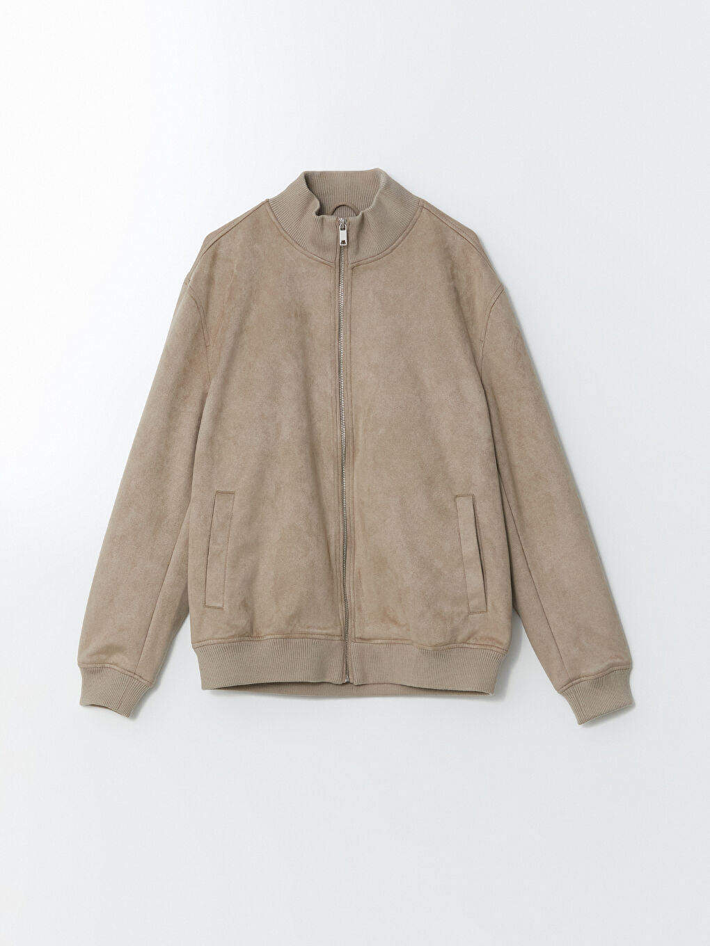 Standard Fit Standing Collar Suede Men's Coat -S51577Z8-JEJ