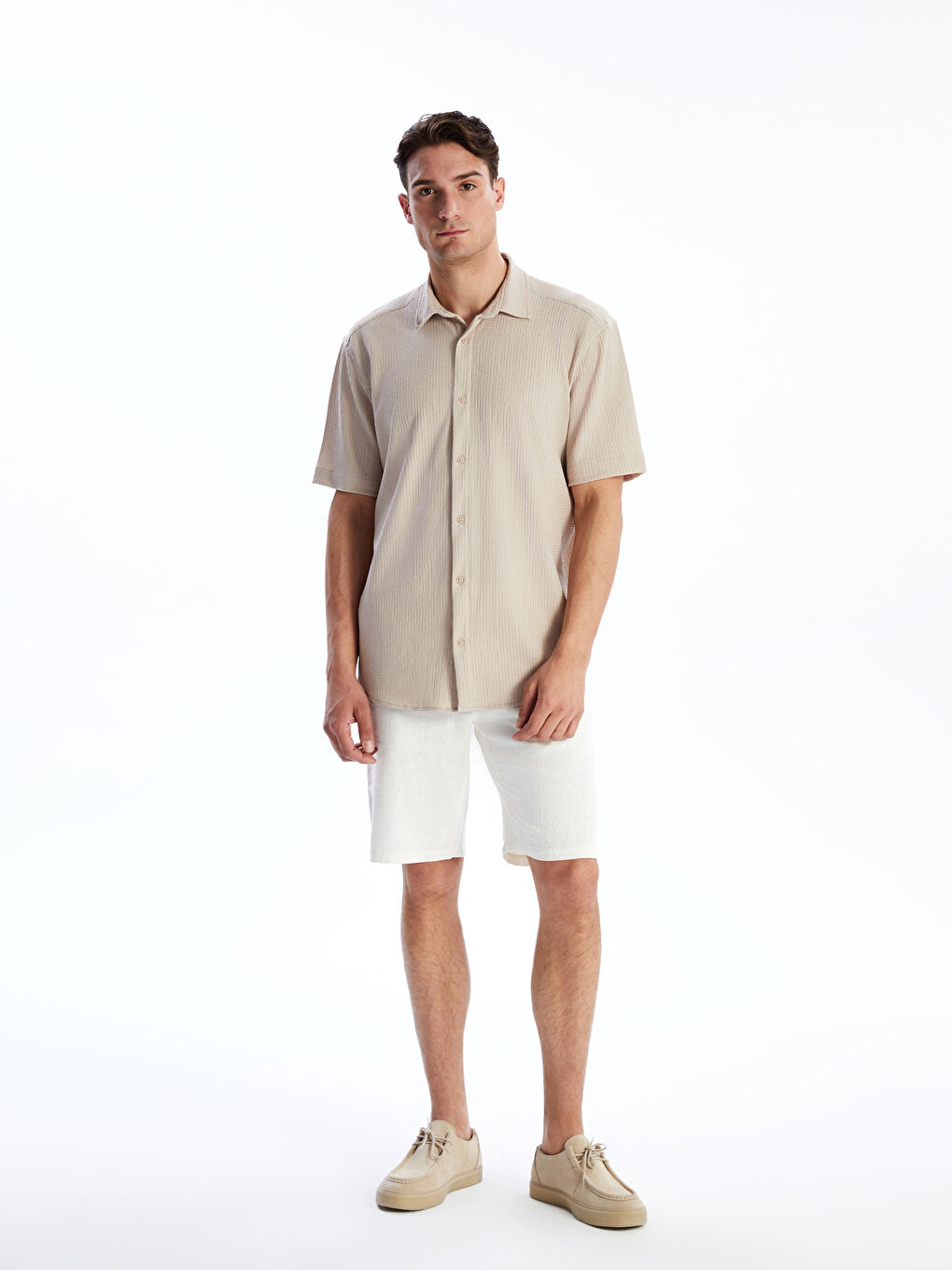 Regular Fit Short Sleeve Men's Shirt-1