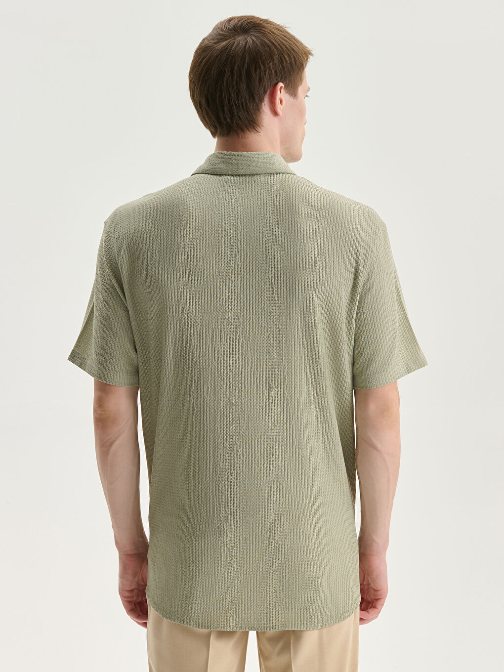 Regular Fit Short Sleeve Men's Shirt-3