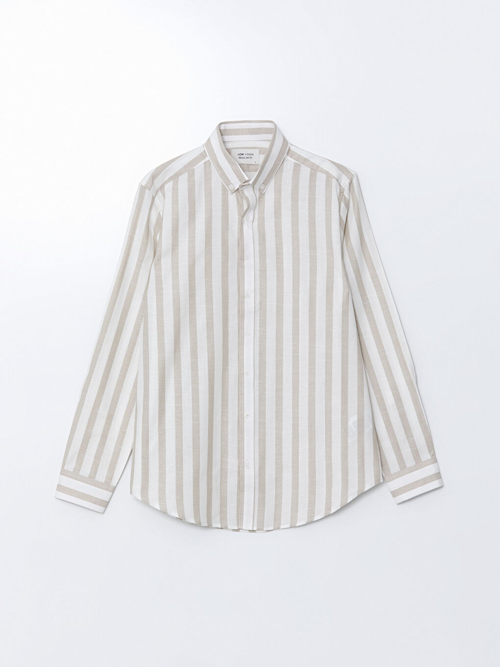 Shirt Collar Striped Men's Shirt Jacket-4