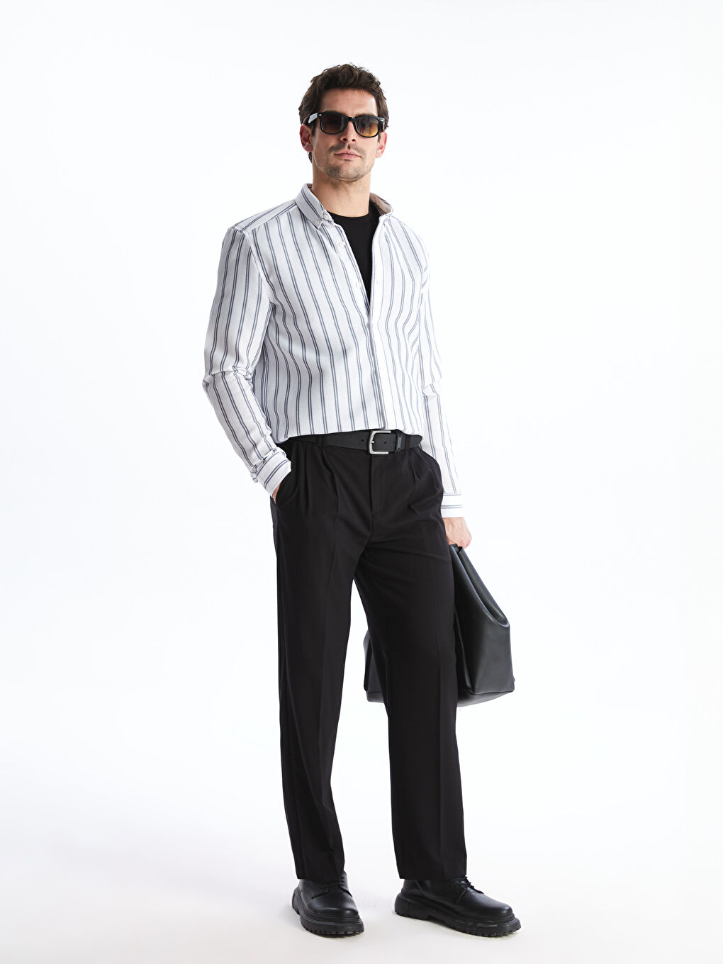 Pleated Men's Shirt Jacket-1