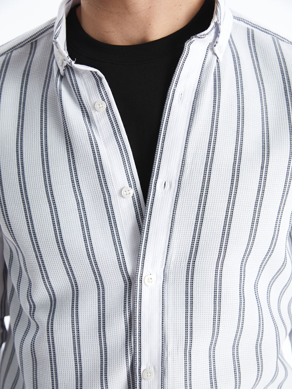 Pleated Men's Shirt Jacket-2