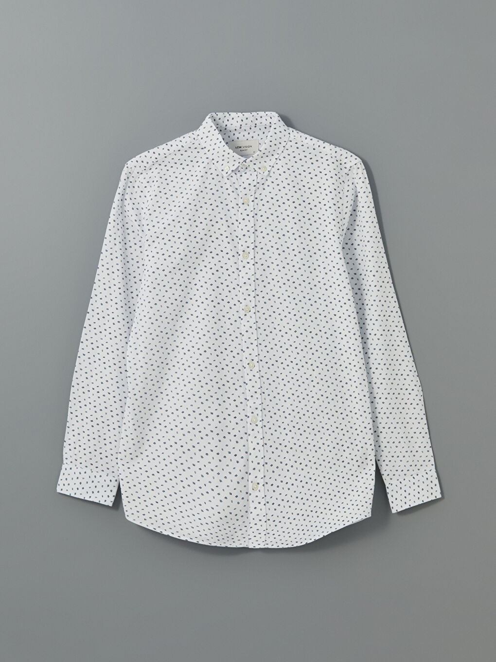 Slim Fit Long Sleeve Men's Shirt -S51657Z8-Q6K