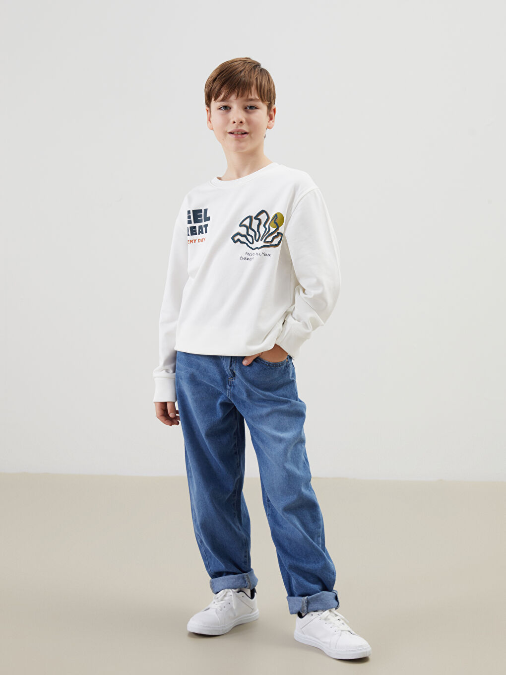 Crew Neck Boys Sweatshirt -S51659Z4-R9J