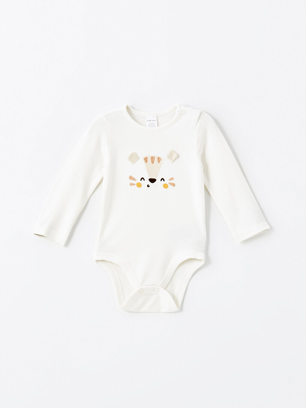 Ekru Bisiklet Yaka Baskılı Erkek Bebek Çıtçıtlı Bodysuit