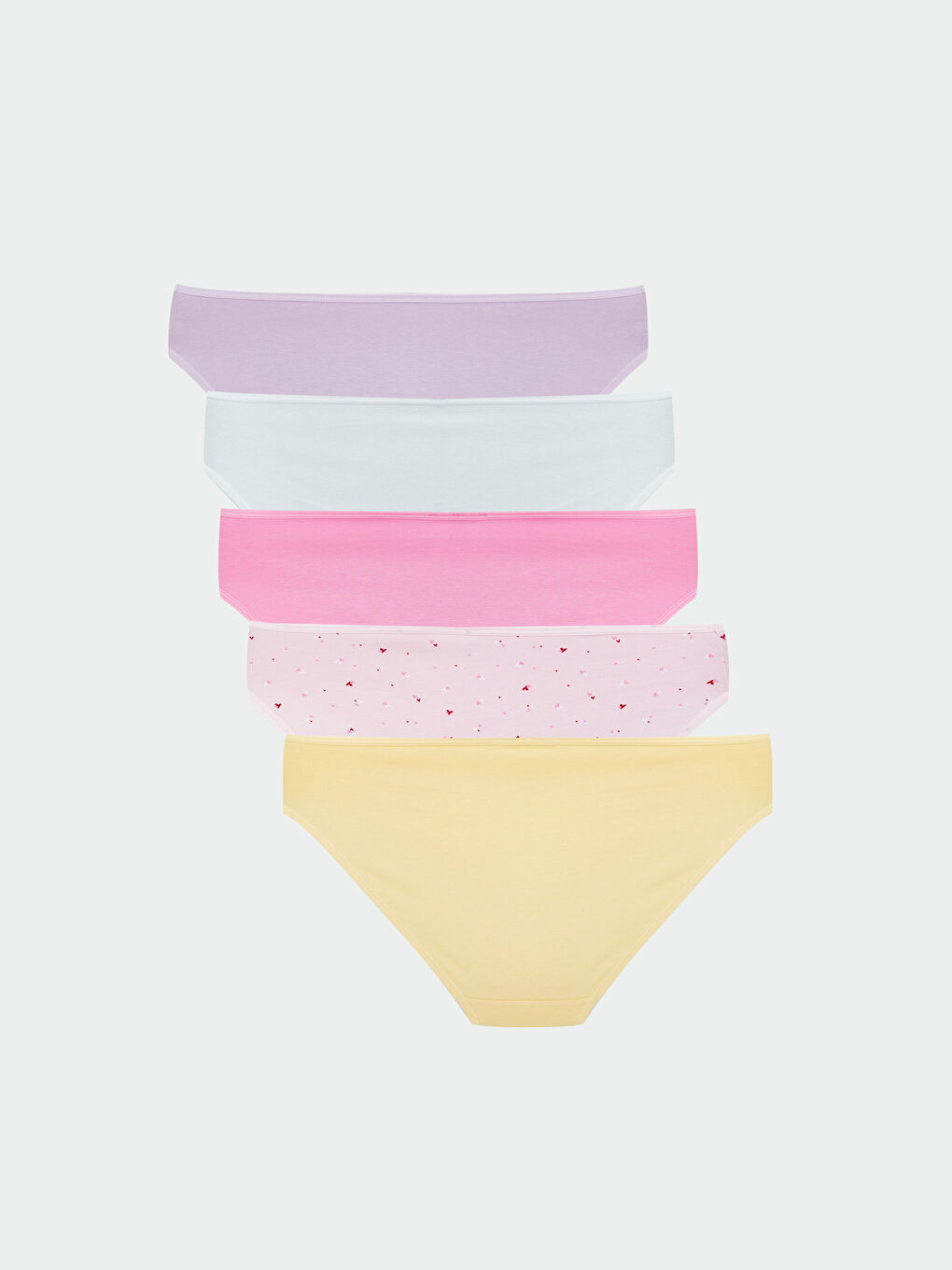 LCW Young Pembe Baskılı Bikini Külot 5'li Paket - 1