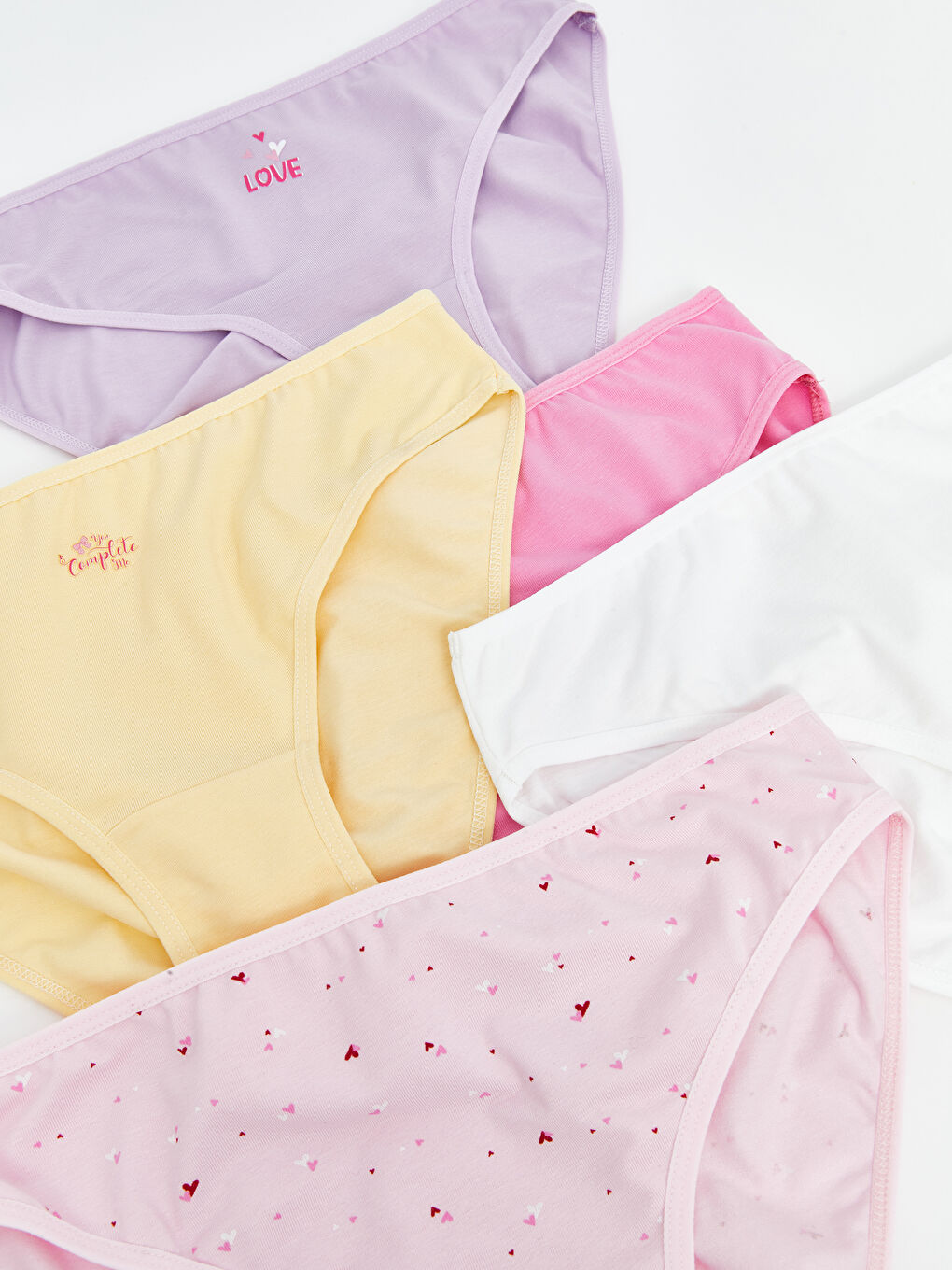 LCW Young Pembe Baskılı Bikini Külot 5'li Paket - 2