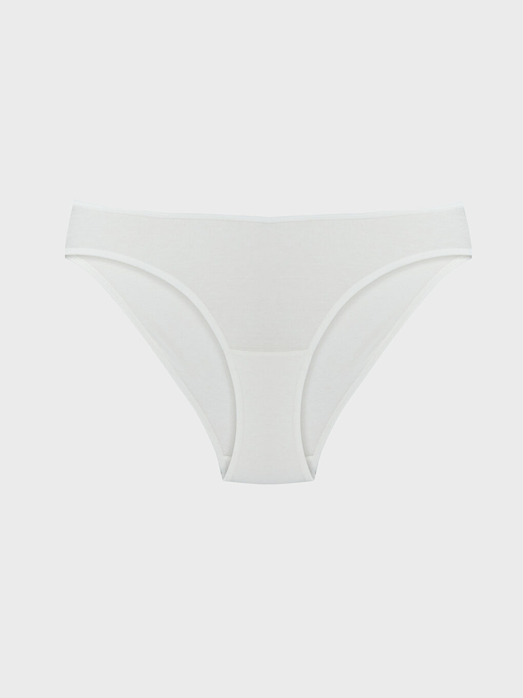 Beyaz Düz Bikini Külot