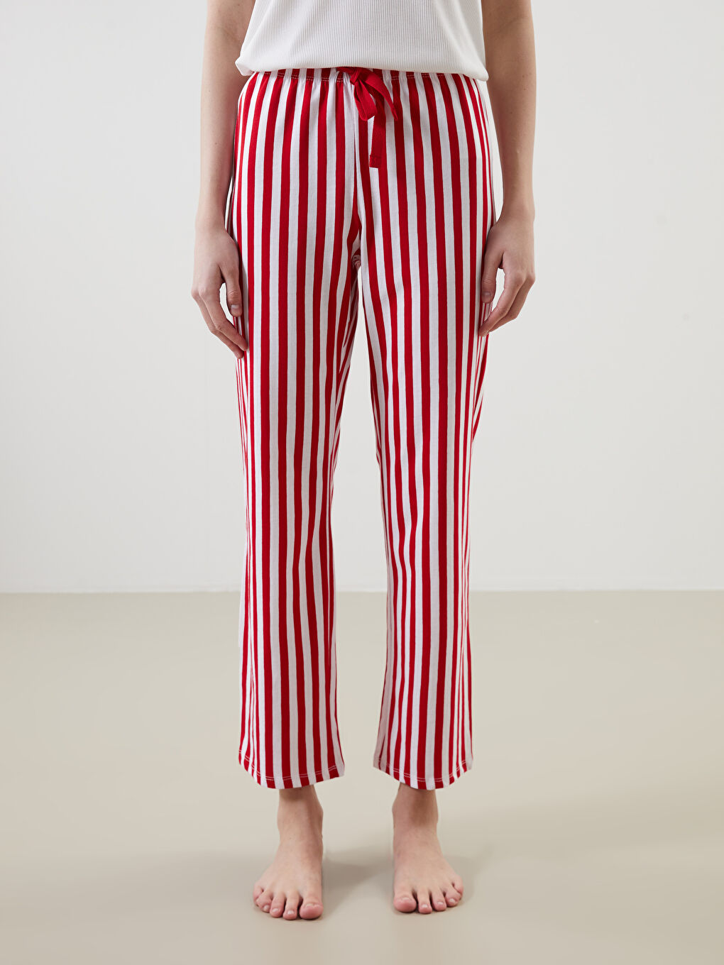 LCW Young Elasticated Waist Striped Women's Pyjama Bottoms -S51737Z8-LJE
