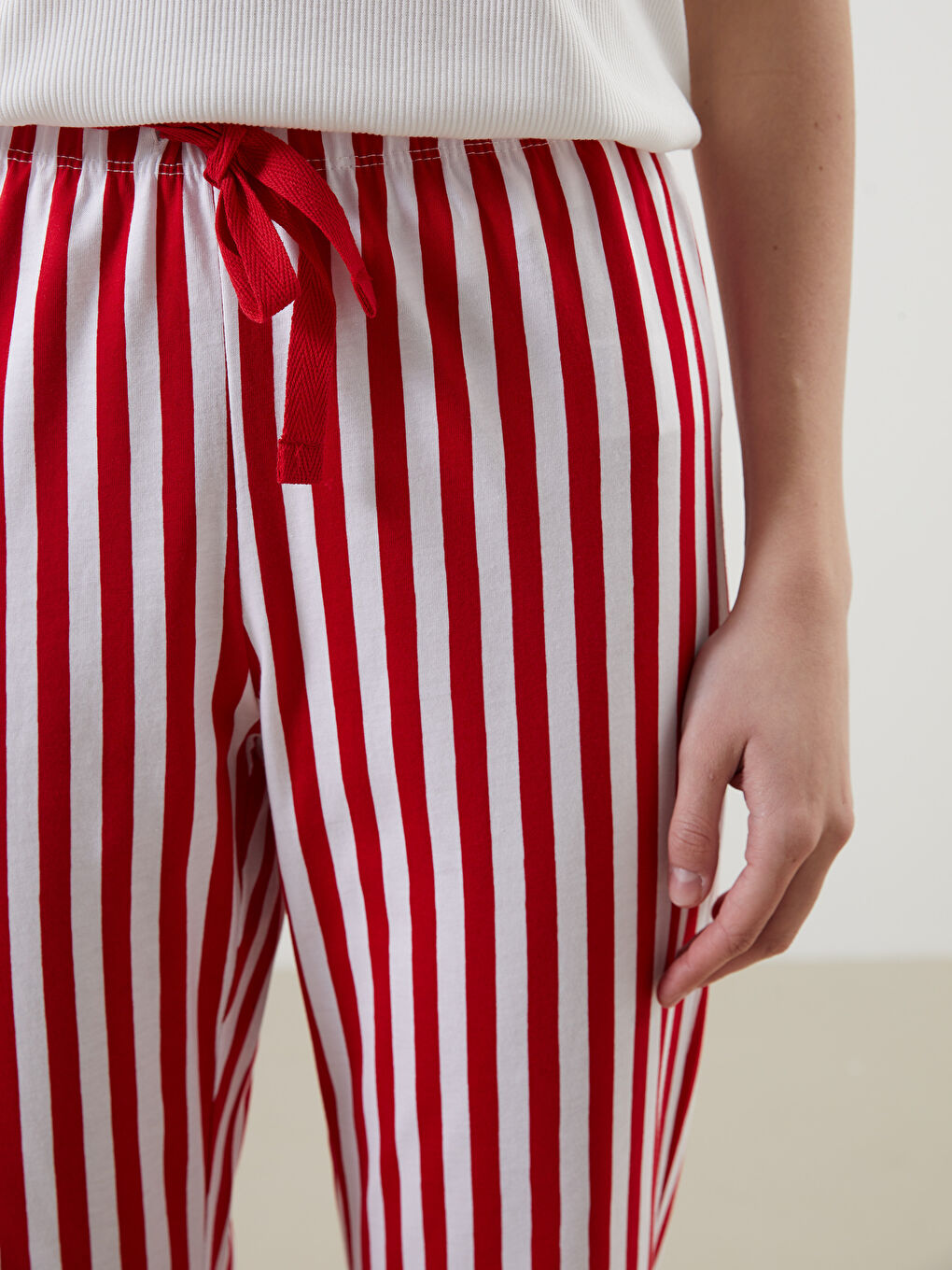 LCW Young Elasticated Waist Striped Women's Pyjama Bottoms -S51737Z8-LJE