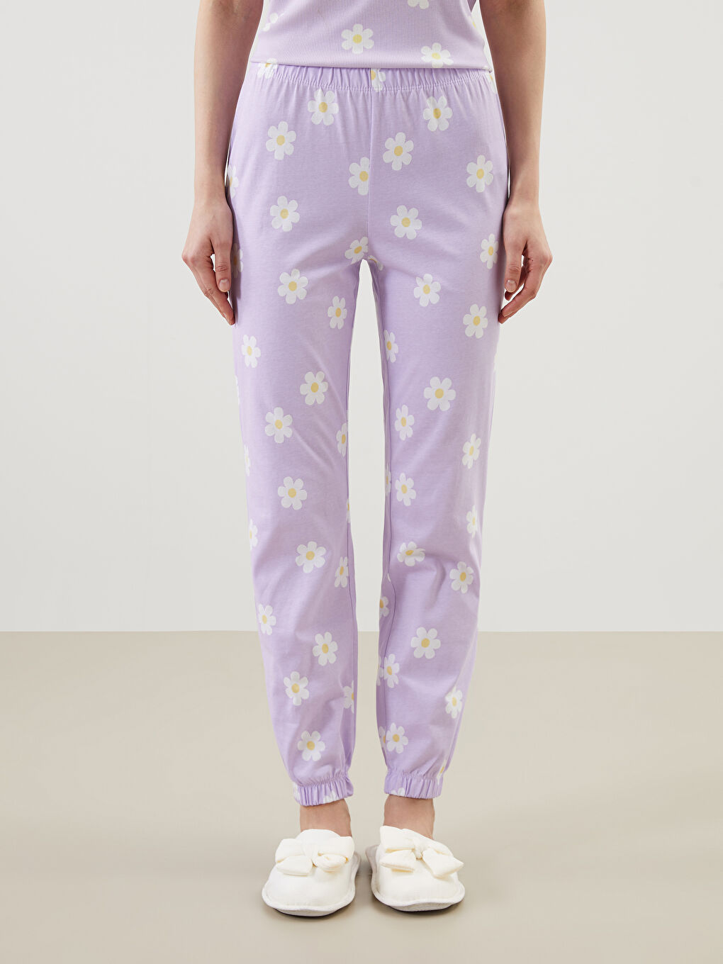 LCW Young Elasticated Waist Floral Women's Jogger Pyjama Bottoms -S51752Z8-LSC