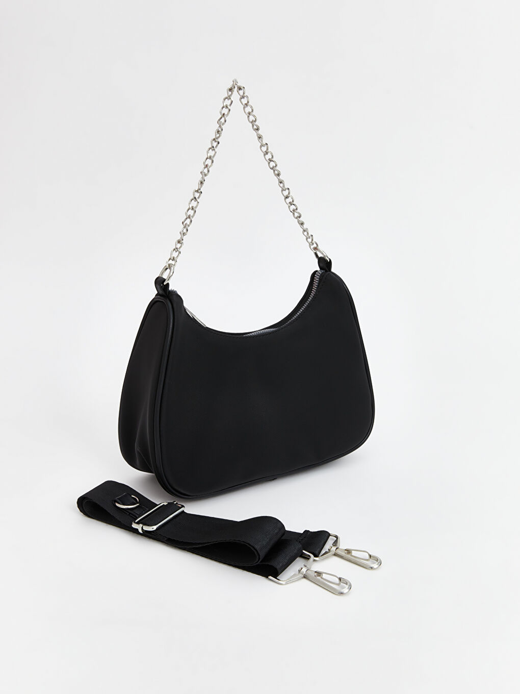 Siyah Çıkarılabilir Askılı Kadın Omuz Çantası