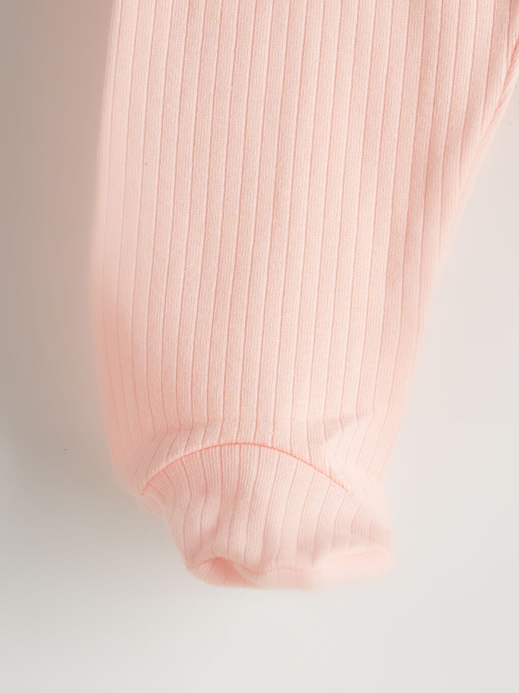 Pembe Beli Lastikli Patikli Kız Bebek Pantolon-1