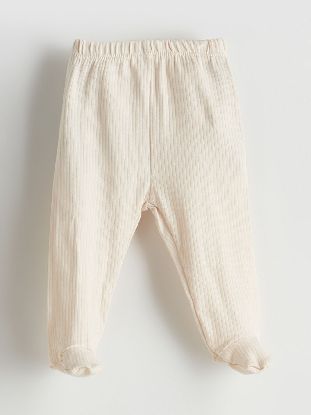 Bej Erkek Bebek Fitilli Patikli Eşofman Altı