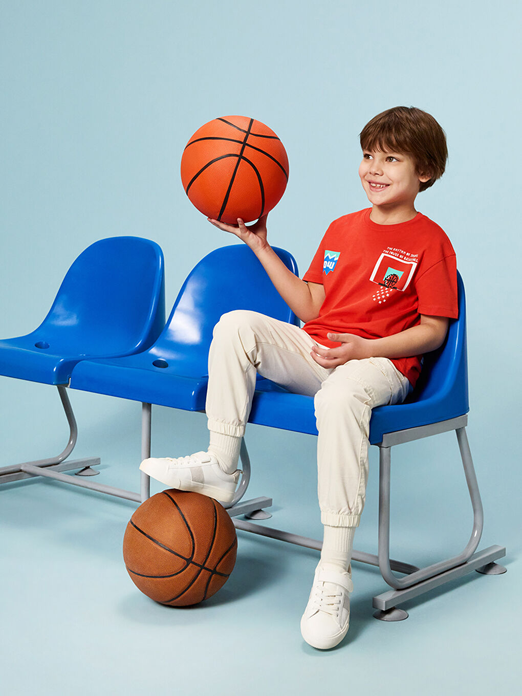 LCW Kids Bej Beli Lastikli Erkek Çocuk Kargo Pantolon