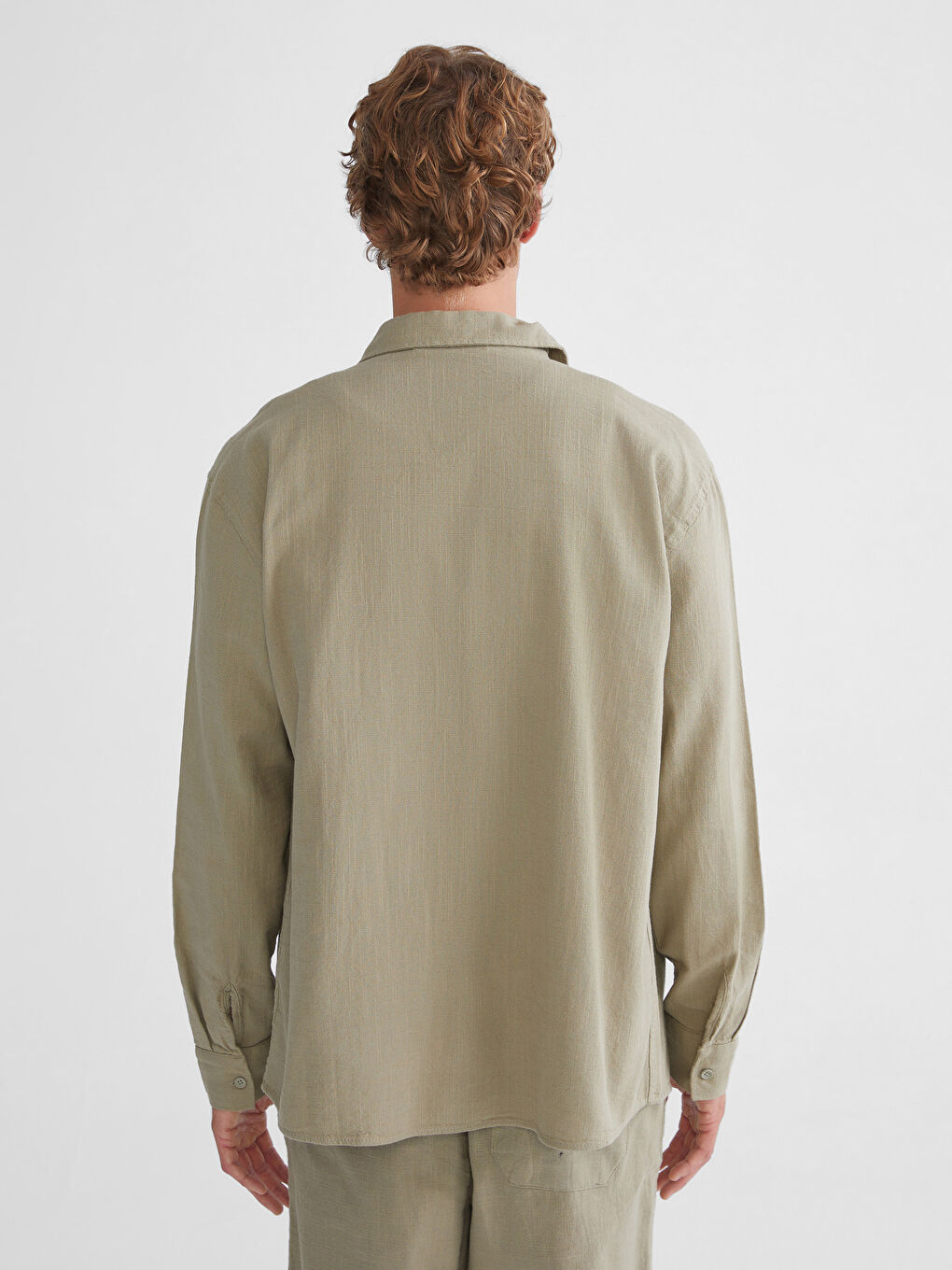 XSIDE Regular Fit Uzun Kollu Keten Görünümlü Erkek Gömlek -S51856Z8-RBW