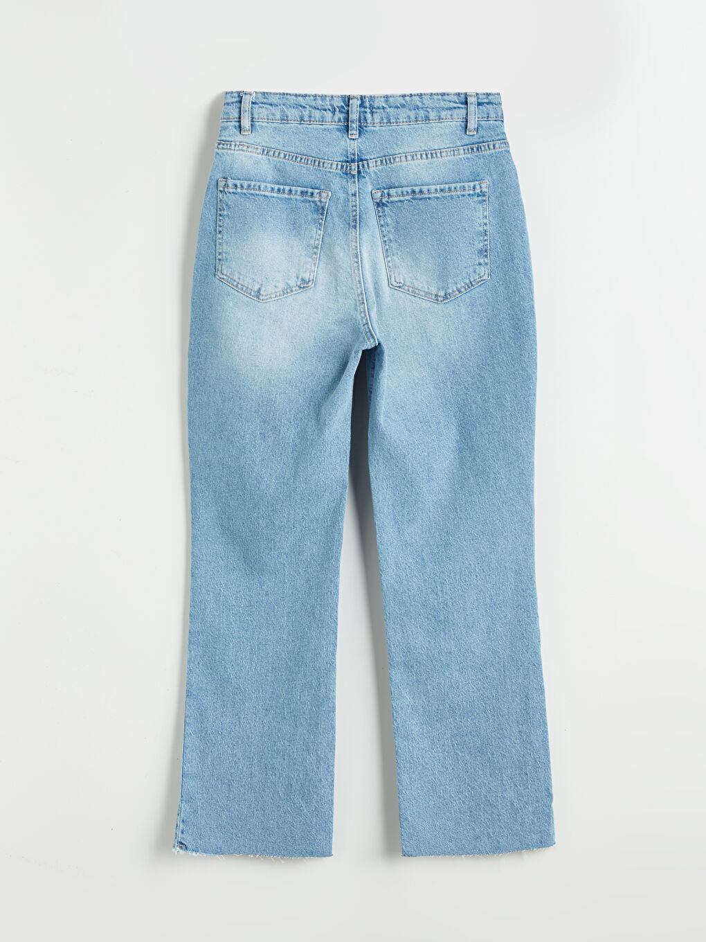 İndigo Crop Flare Kadın Jean Pantolon-1