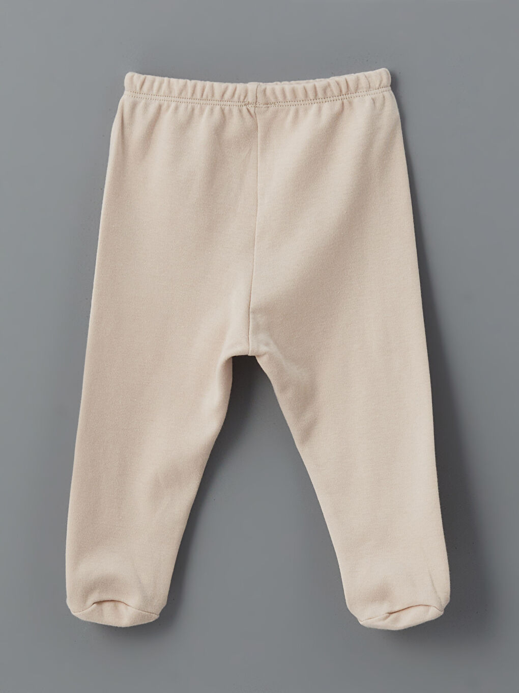 Bej Beli Lastikli Erkek Bebek Patikli Pantolon-1