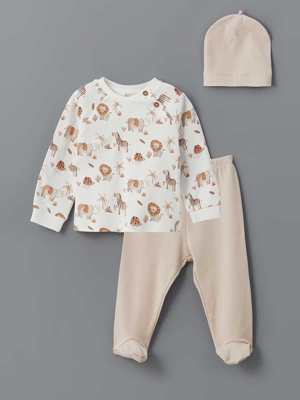 Crew Neck Printed Baby Boys' Hospital Set -S51886Z1-LRA