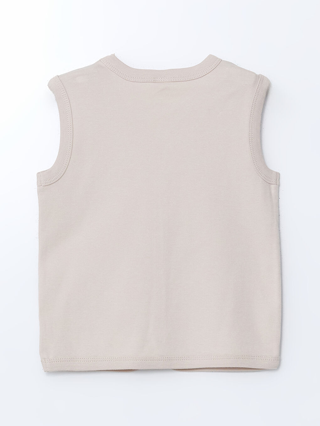 Bej V Yaka Erkek Bebek Yelek-1