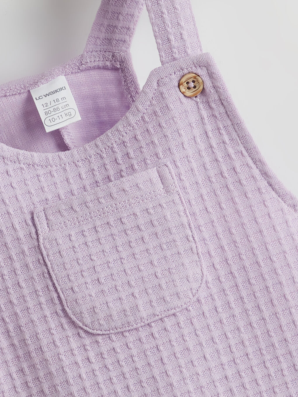 Lila Askılı Basic Kız Bebek Salopet Elbise-1