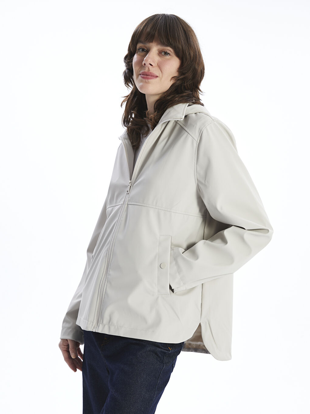 Hooded Women's Raincoat -S51912Z8-DG0