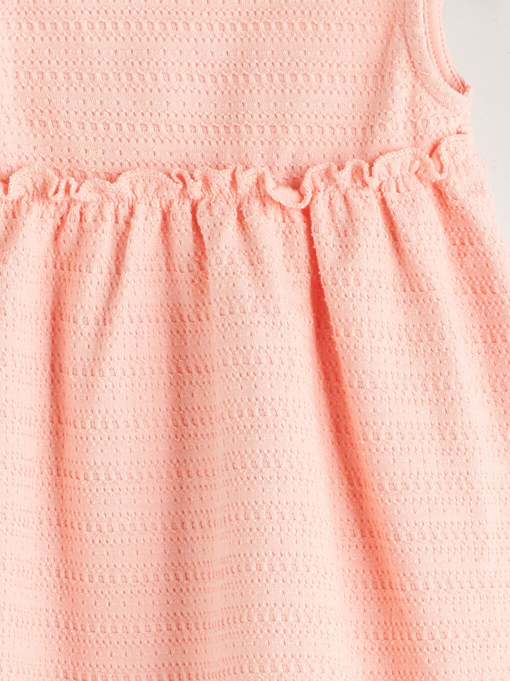 Pembe Bisiklet Yaka İnterlok Kız Bebek Elbise-2