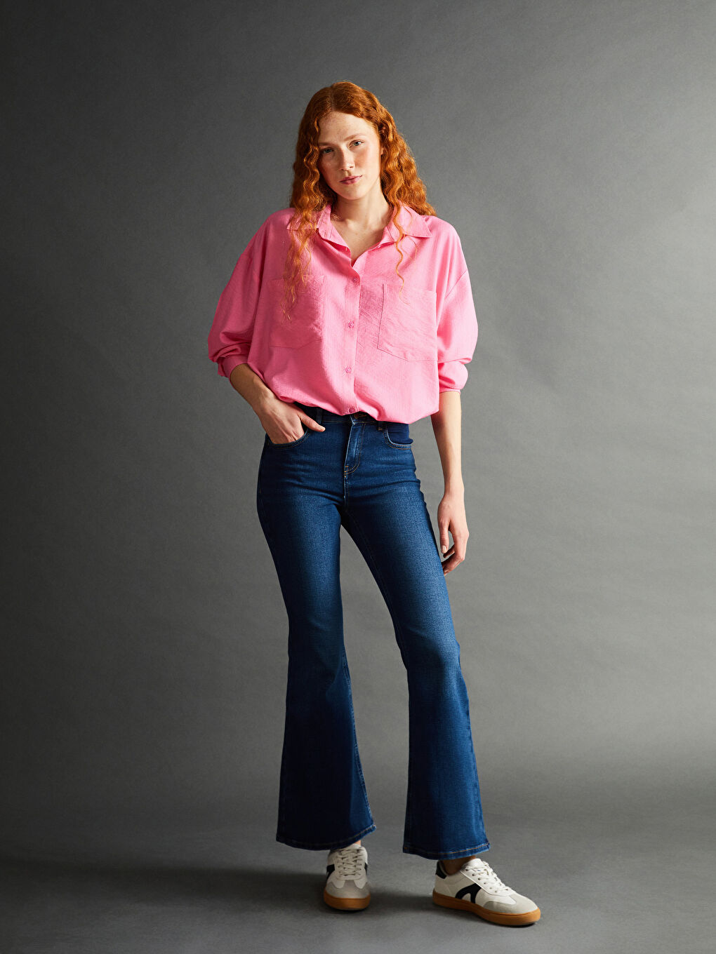 LCW Jeans Indigo Mars Flare Kadın Jean Pantolon
